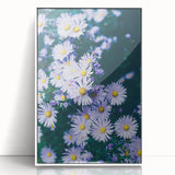 Art Deco style poster featuring a spring theme with pastel shades, framed in white acrylic, ideal for nursery wall decor.