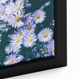 Framed canvas featuring a textured, colorful abstract design with black accents, ideal for living room decor.