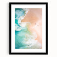 Extra large abstract art print featuring textured, colorful art in vibrant hues on a black framed canvas.