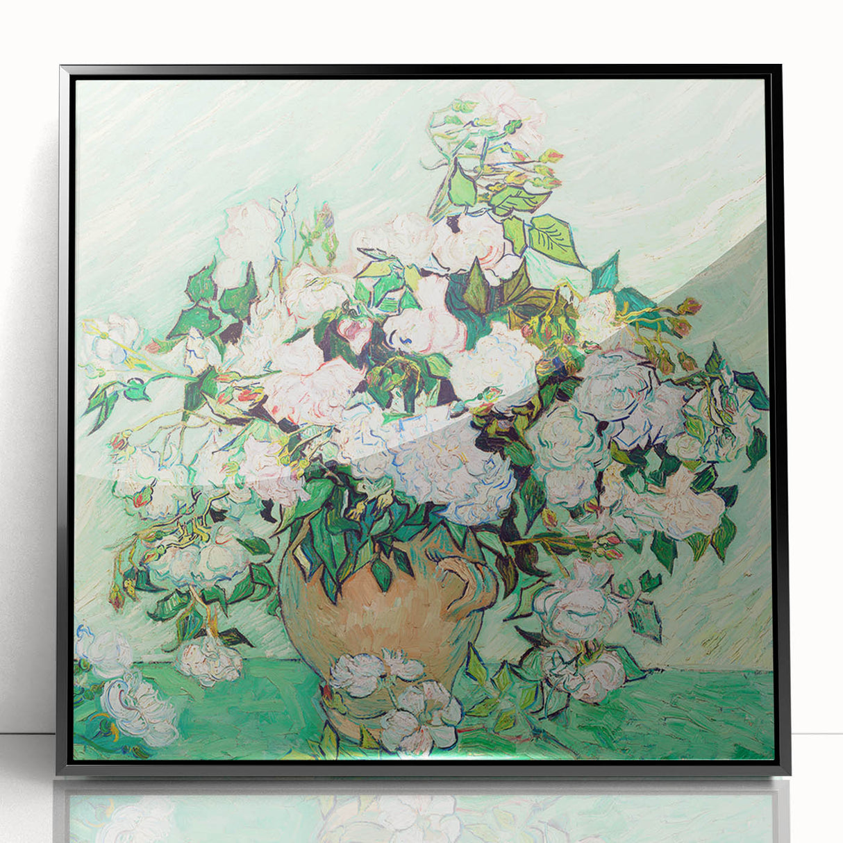 Large abstract wall art in mid-century modernist style.
