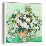 Framed canvas of a vintage poster art depicting a colorful, abstract design, ideal for living room decor.