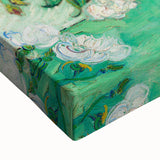 Large art depicting a black and white landscape painting on stretched canvas, suitable for bedroom wall decor.