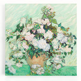 Large black and white stretched canvas of a Van Gogh-inspired abstract, ideal for kitchen wall art.