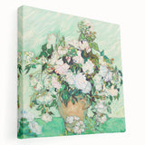 Vincent van Gogh-inspired print on stretched canvas with vivid blue and yellow tones, ideal for kitchen wall art.