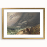 Classic Romantic Paintings - Penmaenmawr Stormy Landscape Canvas Art