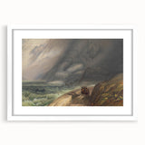Classic Romantic Paintings - Penmaenmawr Stormy Landscape Canvas Art