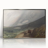 Classic Romantic Paintings - Penmaenmawr Stormy Landscape Canvas Art