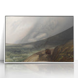 Classic Romantic Paintings - Penmaenmawr Stormy Landscape Canvas Art