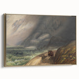 Classic Romantic Paintings - Penmaenmawr Stormy Landscape Canvas Art