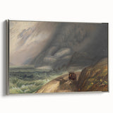 Classic Romantic Paintings - Penmaenmawr Stormy Landscape Canvas Art