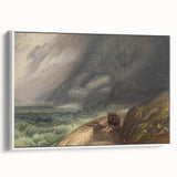 Classic Romantic Paintings - Penmaenmawr Stormy Landscape Canvas Art