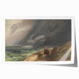 Classic Romantic Paintings - Penmaenmawr Stormy Landscape Canvas Art