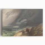 Classic Romantic Paintings - Penmaenmawr Stormy Landscape Canvas Art