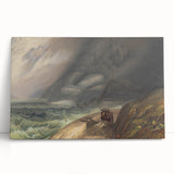 Classic Romantic Paintings - Penmaenmawr Stormy Landscape Canvas Art