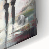 Abstract figurative acrylic artwork showcasing vibrant colors and intricate patterns, highlighting depth and texture in a close-up view, perfect for modern decor.