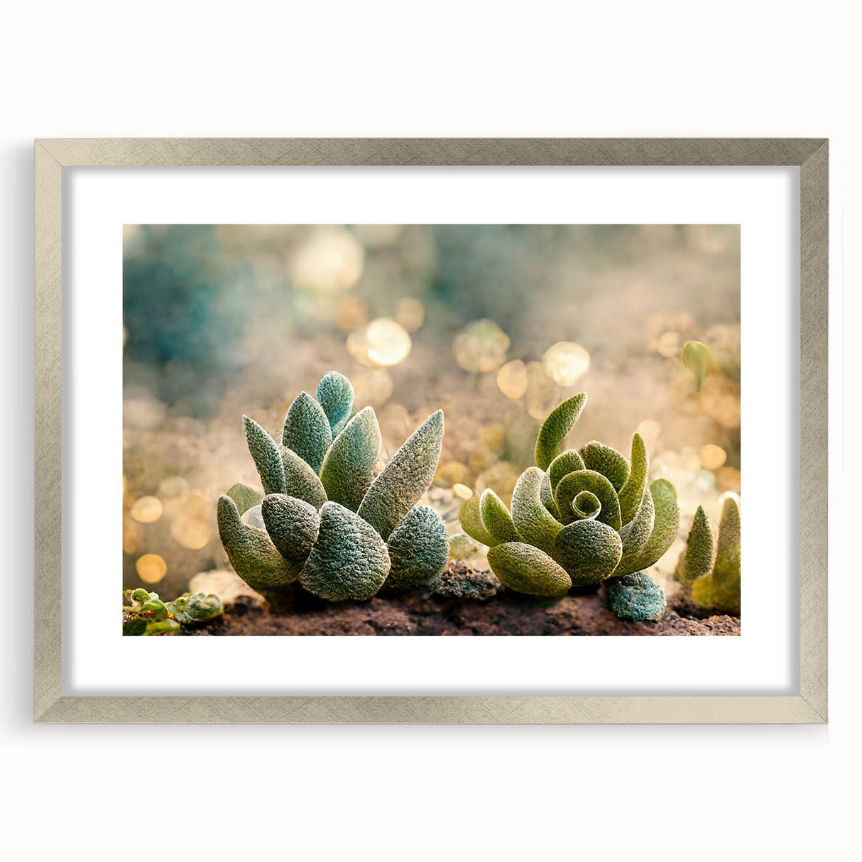 Abstract floral wall art framed in silver with a mat, showcasing vibrant colors and intricate designs, perfect for modern home decor or office settings.