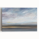 Vibrant abstract landscape wall art on stretched canvas, showcasing a blend of rich colors and dynamic shapes, perfect for modern home decor.