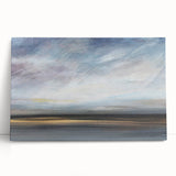 Abstract landscape wall art on stretched canvas, showcasing vibrant colors and fluid shapes, designed to enhance modern interiors with a contemporary touch.