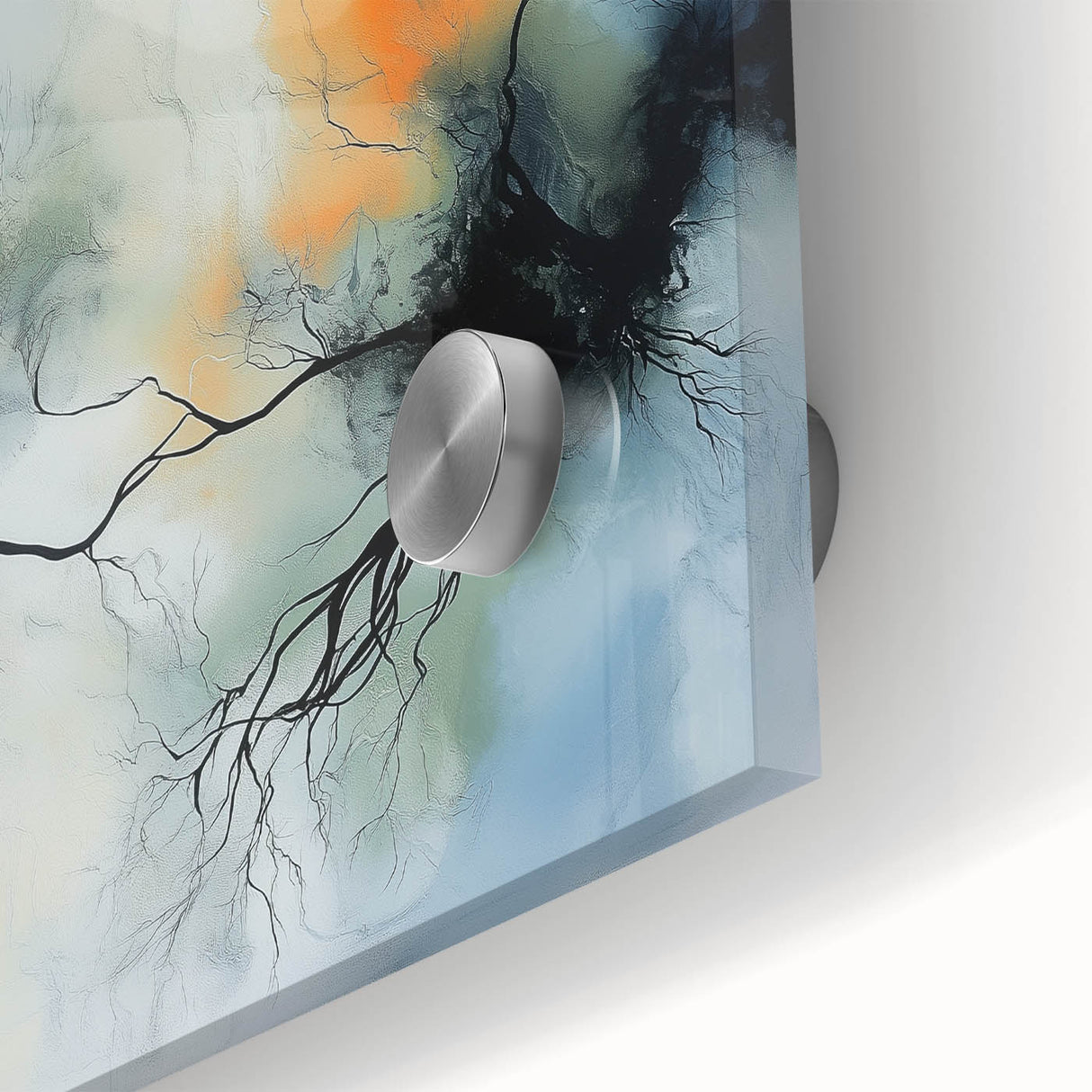 Abstract Fluid Canvas Art – Branching Currents in Misty Glow