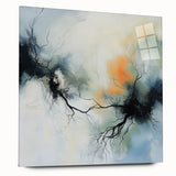 Abstract Fluid Canvas Art – Branching Currents in Misty Glow