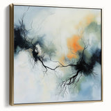 Abstract Fluid Canvas Art – Branching Currents in Misty Glow