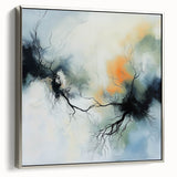 Abstract Fluid Canvas Art – Branching Currents in Misty Glow