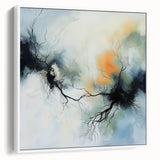 Abstract Fluid Canvas Art – Branching Currents in Misty Glow