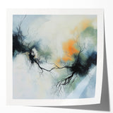 Abstract Fluid Canvas Art – Branching Currents in Misty Glow