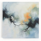 Abstract Fluid Canvas Art – Branching Currents in Misty Glow