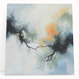 Abstract Fluid Canvas Art – Branching Currents in Misty Glow