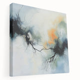 Abstract Fluid Canvas Art – Branching Currents in Misty Glow