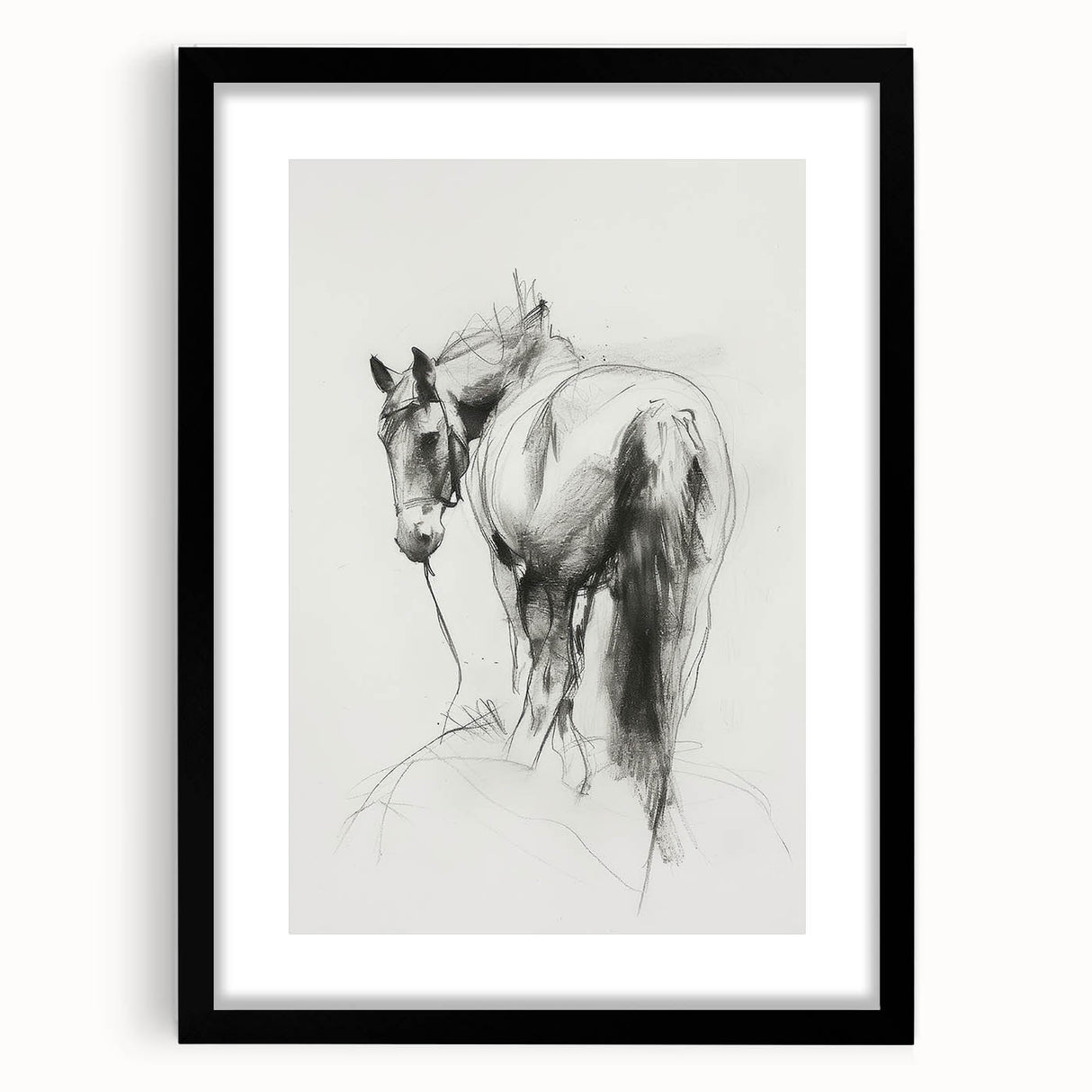 Framed animal-themed wall art with a black mat, showcasing intricate wildlife illustrations in vibrant colors, ideal for enhancing home decor or office spaces.