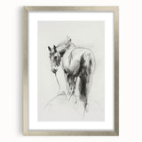 Elegant silver frame showcasing a beautifully matted artwork of a diverse array of animals, perfect for enhancing home decor with a touch of sophistication.