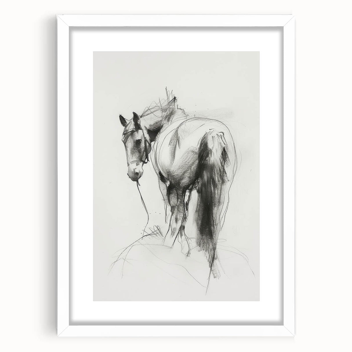 Framed wall art featuring a vibrant animal design with a white mat, showcasing intricate details and bright colors, perfect for home decor or gift-giving.