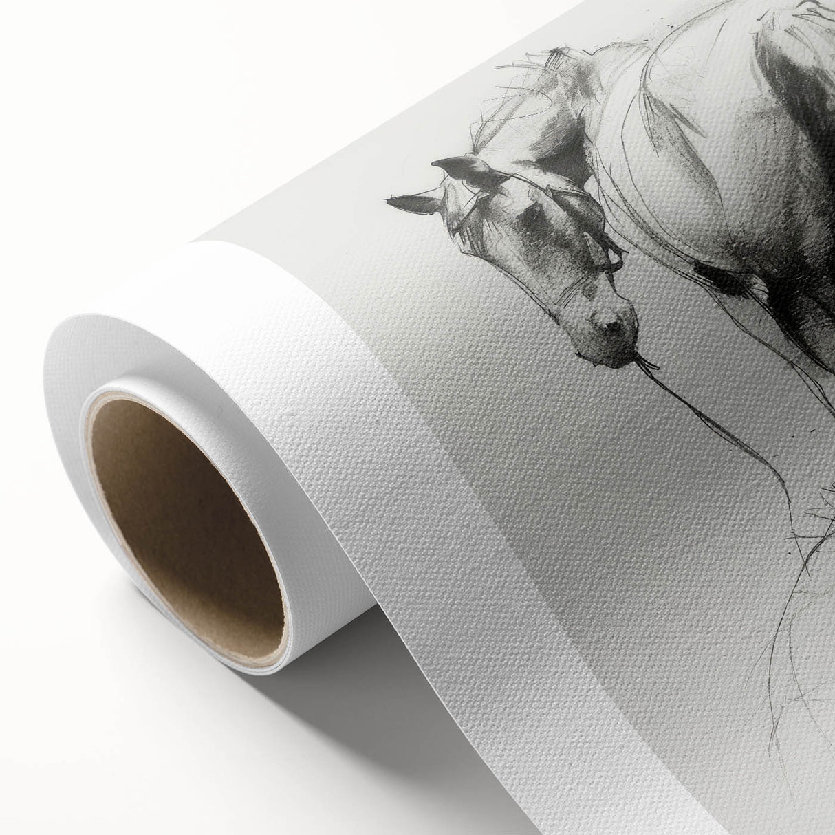 Colorful rolled canvas showcasing a vibrant design of various animals, ideal for home decor. The art features intricate details and a textured surface, securely packaged in a durable cardboard tube for safe transport.