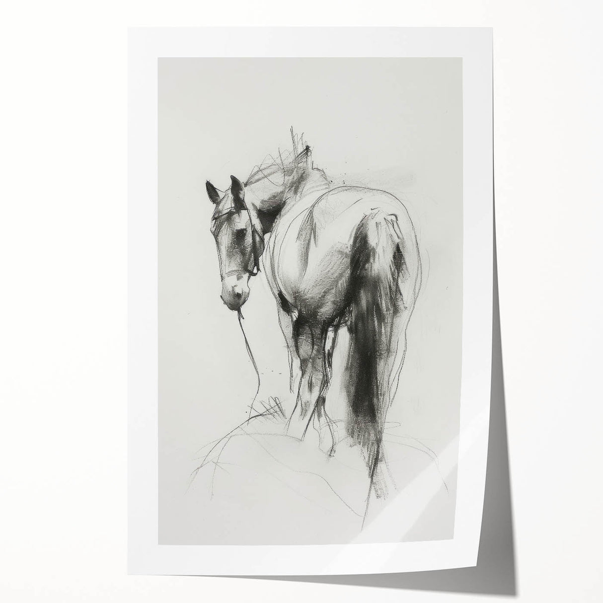 Rolled canvas print showcasing an intricate design of various animals, featuring vibrant colors and detailed illustrations, packaged securely in a cardboard tube for delivery.