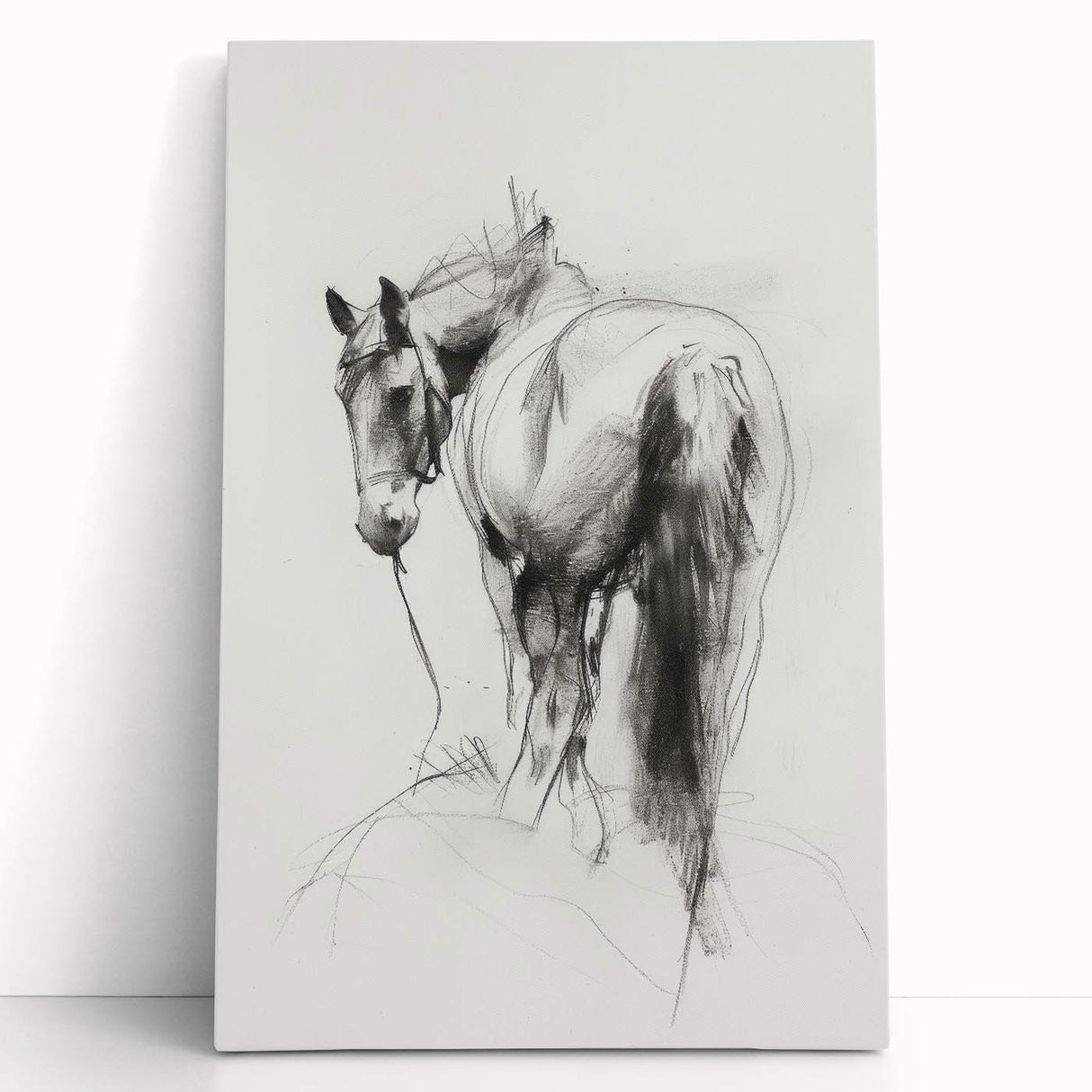 Colorful stretched canvas artwork showcasing a vibrant design of various animals, featuring intricate details and textures, perfect for enhancing home decor or artistic spaces.
