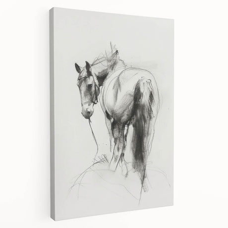 Stretched canvas artwork showcasing a vibrant animal design, side view highlighting its textured finish and deep gallery edges, perfect for modern home decor.