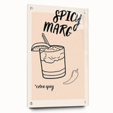 Large abstract wall art on acrylic, featuring swirling blue and white patterns, ideal for dining room decor.