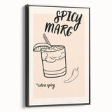 Black and white vintage poster art of a landscape on framed canvas, suitable for bedroom decor.