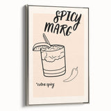 Framed canvas depicting a vintage-style landscape painting with colorful art elements and a black border.