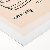 Art deco poster featuring a stylized cocktail glass, rendered in bold black and gold tones on a rolled canvas.