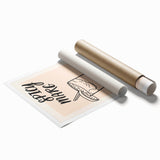 Extra large floral art on a rolled canvas, featuring muted green and pink tones.