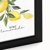 Extra large black wall art featuring a close-up of colorful, textured fruits on framed canvas.