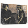 Expressionist Portrait - Modern Wall Art of Two Figures in Black