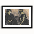 Expressionist Portrait - Modern Wall Art of Two Figures in Black