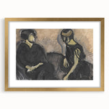 Expressionist Portrait - Modern Wall Art of Two Figures in Black