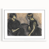 Expressionist Portrait - Modern Wall Art of Two Figures in Black