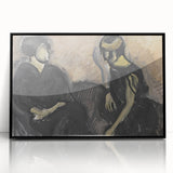 Expressionist Portrait - Modern Wall Art of Two Figures in Black