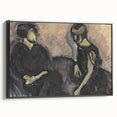 Expressionist Portrait - Modern Wall Art of Two Figures in Black